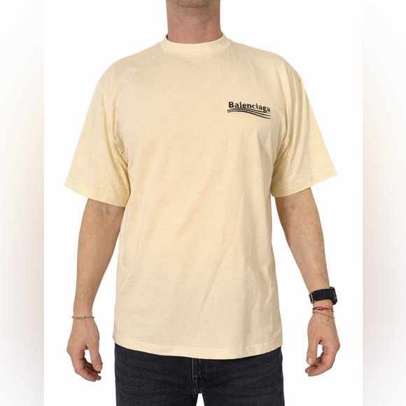 Balenciaga Men’s Wave Logo - Ivory